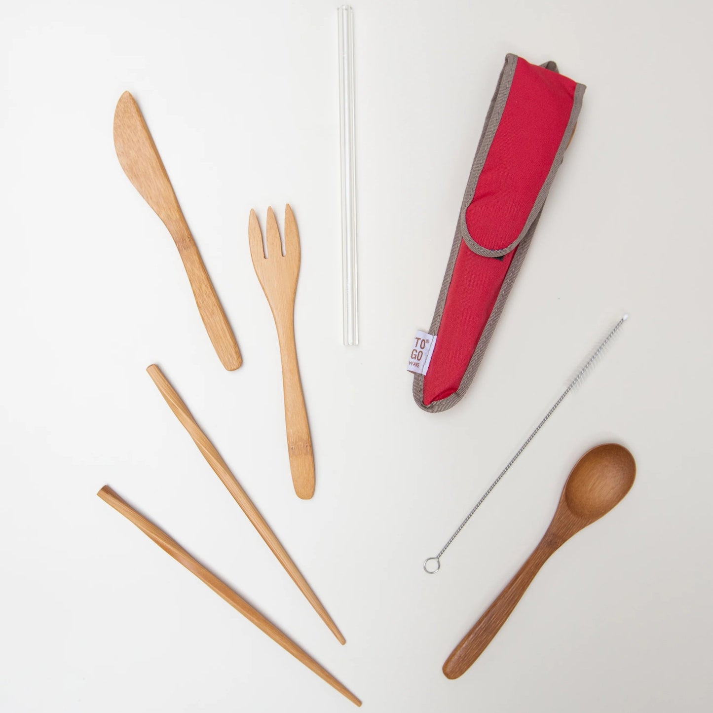 Classic Utensil Set with Glass Straw - Limited Edition