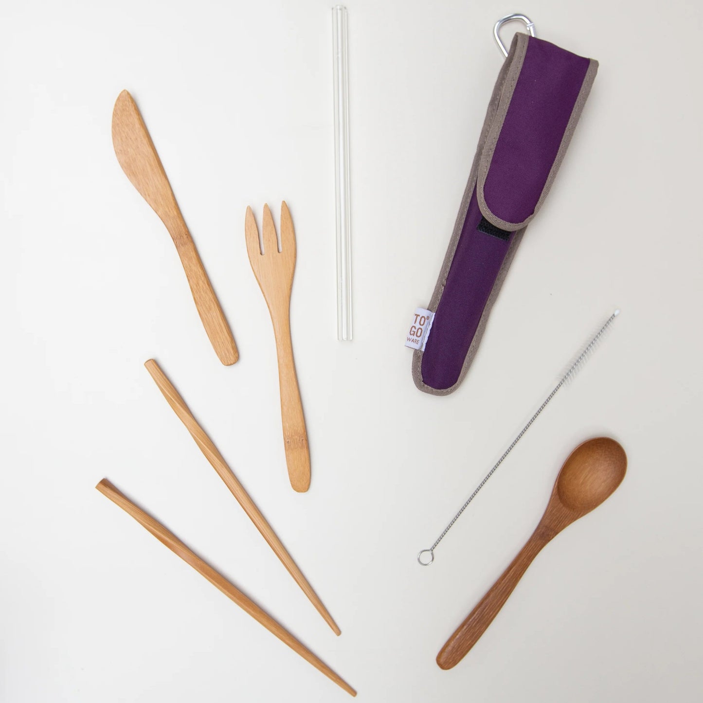 Classic Utensil Set with Glass Straw - Limited Edition